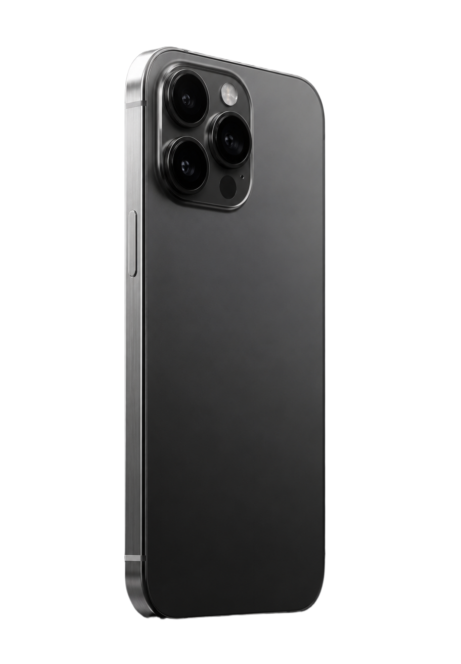 Prime Phone 17 Pro in Natural Titanium, showing its rear